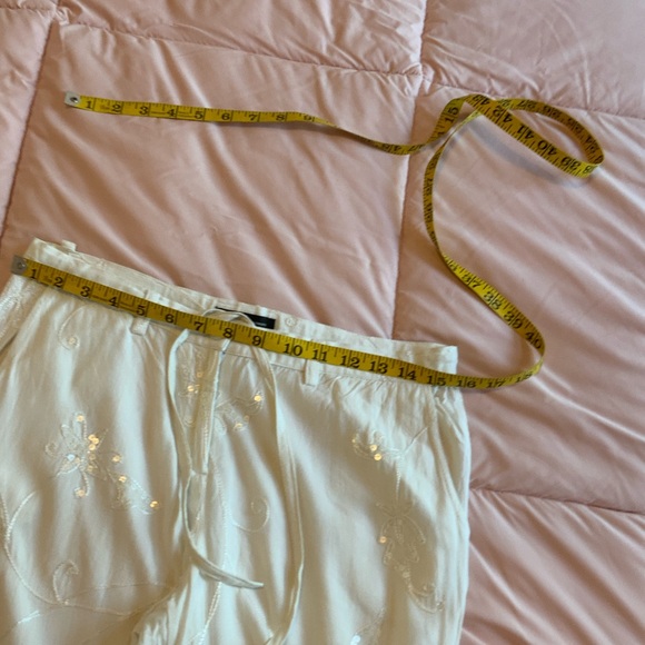 INC International Concepts Cream Sequin Embellished Pants - Picture 9 of 10